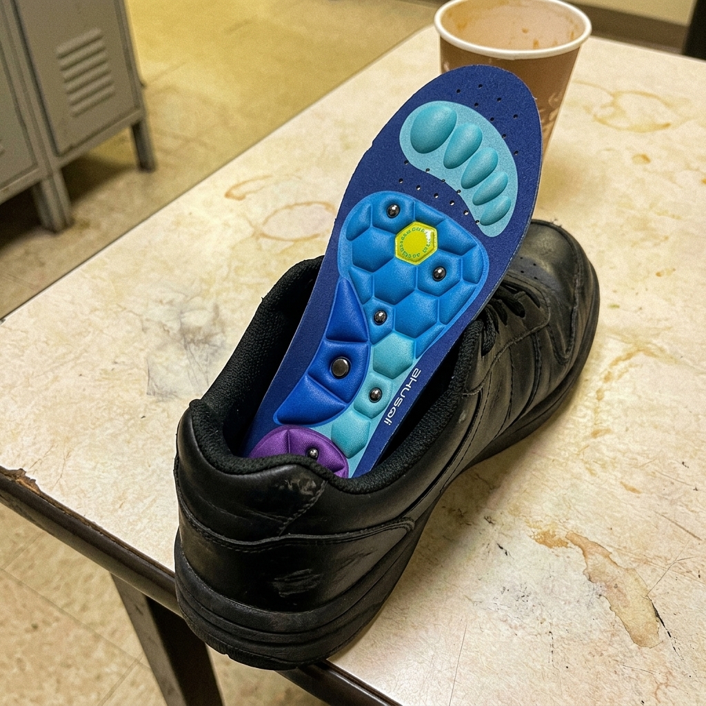Customer photo: Akusoli insoles in casual work sneakers