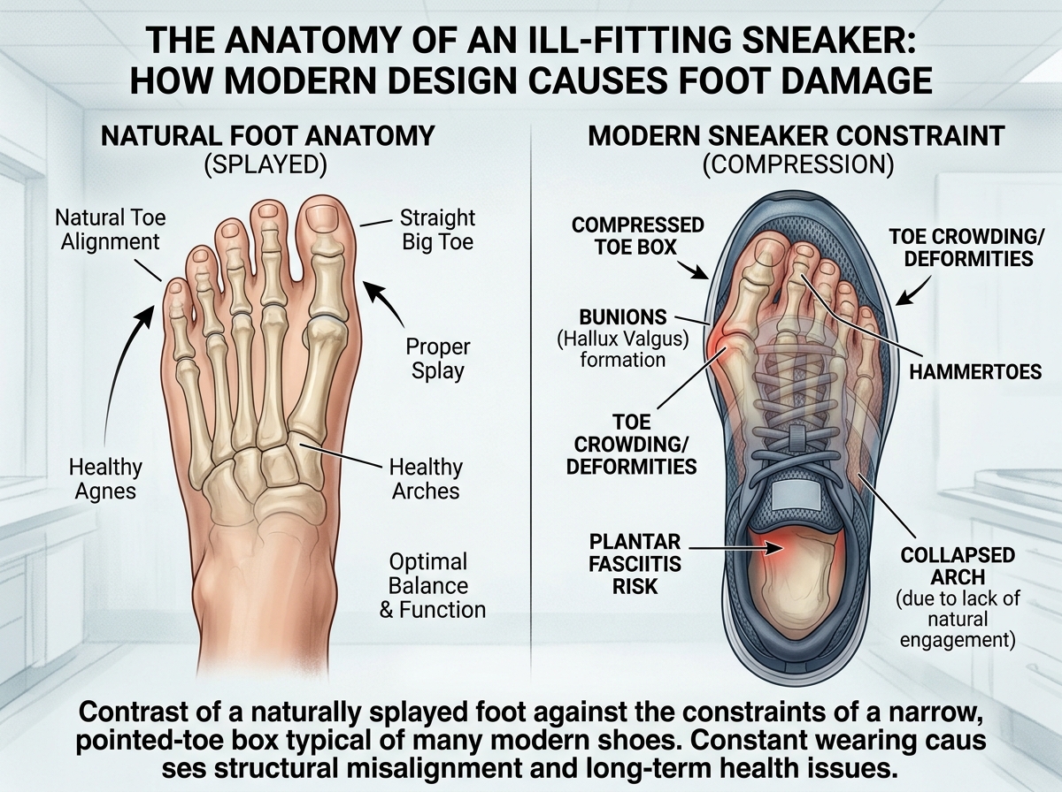 Person holding their foot in pain in the morning